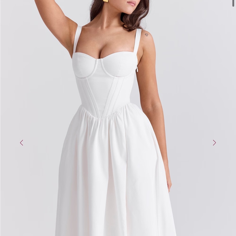 Elegant White Corset Dress